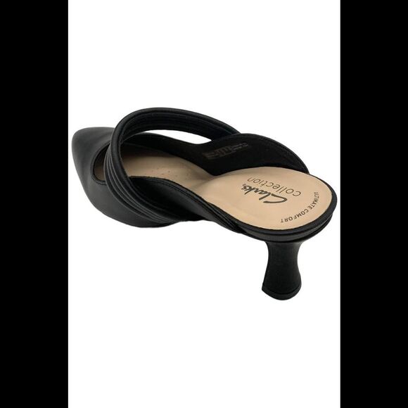 Clarks Women's Kataleyna Dusk Slip-On Heeled Sandals Black - Wide - Picture 3 of 3